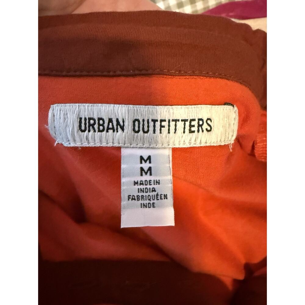 Urban Outfitters Women’s Medium Polo Dress Skater Geometric Floral Red Funky 70s - Picture 4 of 9